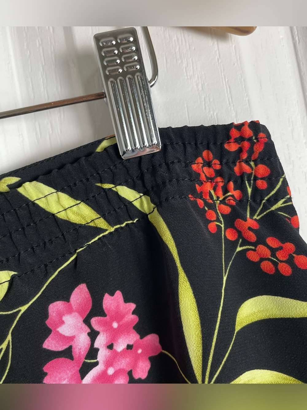 Jaclyn Smith Floral Maxi Skirt Women’s XL Black Colorful VTG 90s Pull On Elastic - Picture 8 of 13